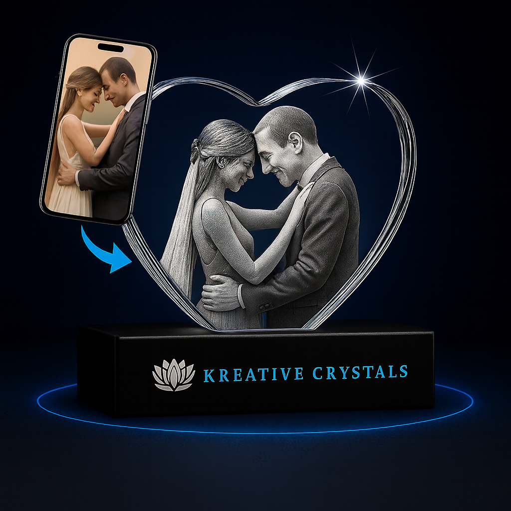 Heart 3D Crystal Photo Gift | Personalized Keepsake