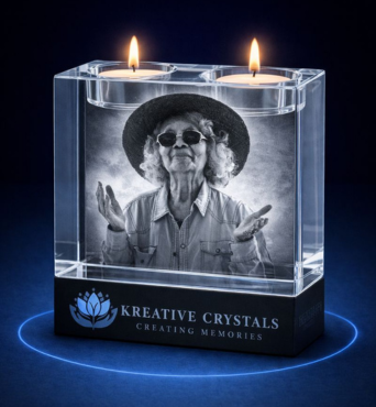 Memorial Urn 3D Crystal Photo Gift | Remembrance Keepsake