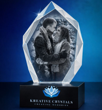 Diamond 3D Crystal Photo Gift | Crystal Keepsake