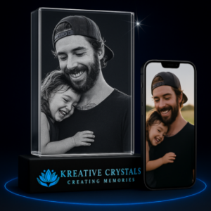 Vertical Rectangle 3D Crystal Photo Gift | Personalized Keepsake
