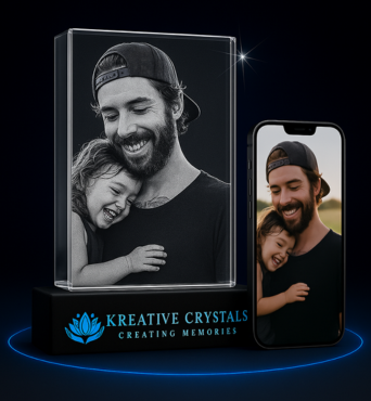 Vertical Rectangle 3D Crystal Photo Gift | Personalized Keepsake